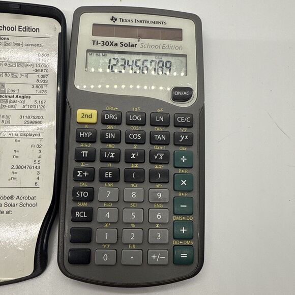 Texas Instruments TI-30XA Solar Scientific Calculator School Edition - Picture 2 of 6